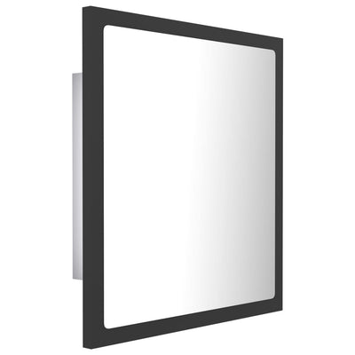LED Bathroom Mirror Grey 40x8.5x37 cm Chipboard Payday Deals