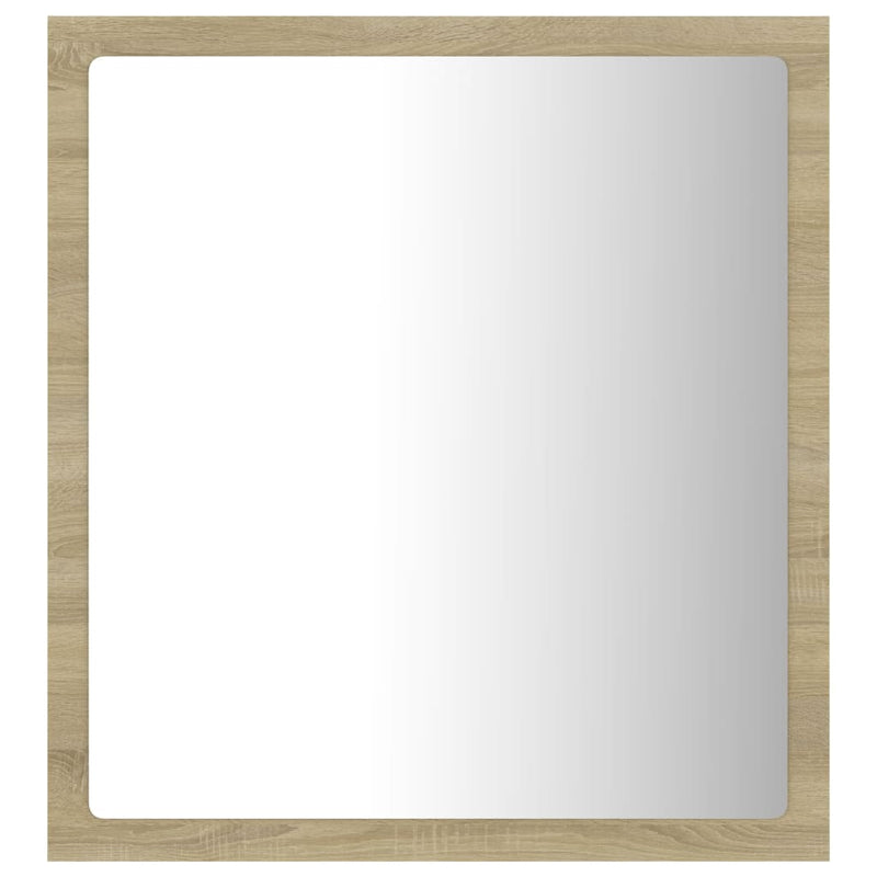 LED Bathroom Mirror Sonoma Oak 40x8.5x37 cm Acrylic Payday Deals