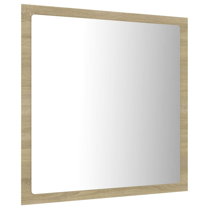 LED Bathroom Mirror Sonoma Oak 40x8.5x37 cm Acrylic Payday Deals