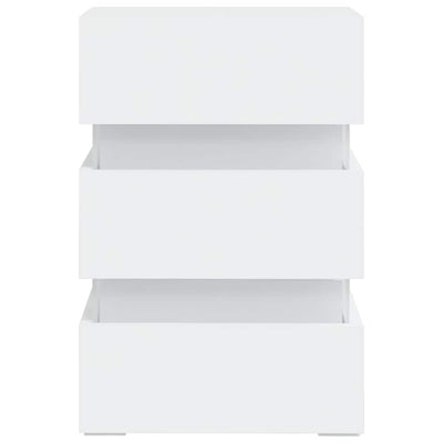 LED Bedside Cabinet White 45x35x67 cm Engineered Wood Payday Deals