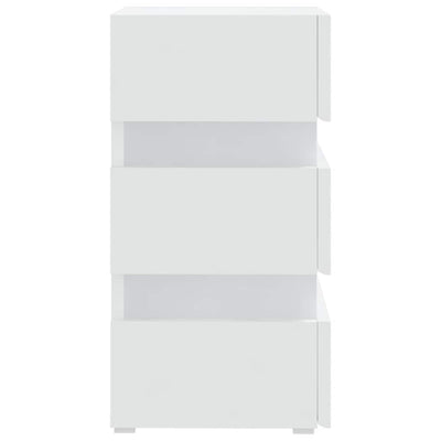 LED Bedside Cabinet White 45x35x67 cm Engineered Wood Payday Deals