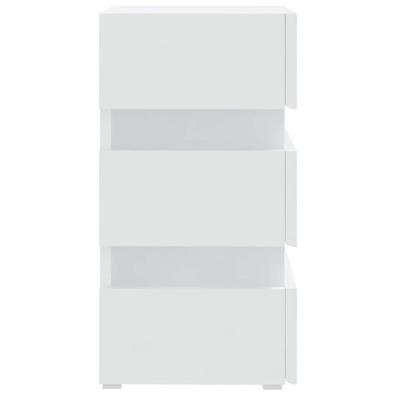 LED Bedside Cabinet White 45x35x67 cm Engineered Wood Payday Deals