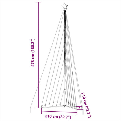 LED Christmas Tree 789 LEDs Cold White 478 cm Payday Deals
