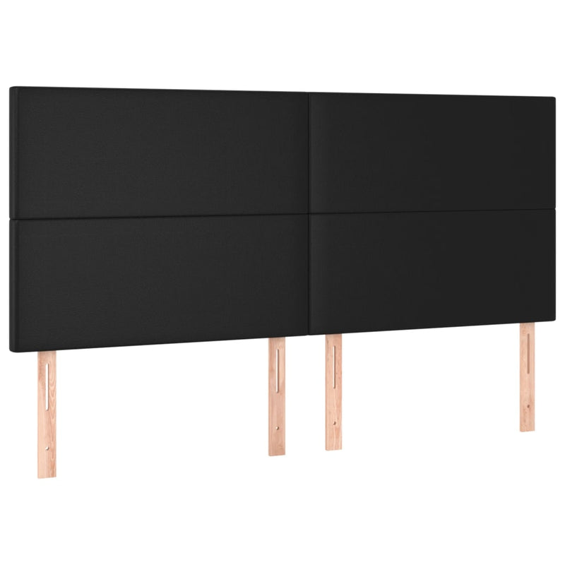 LED Headboard Black 160x5x118/128 cm Faux Leather Payday Deals