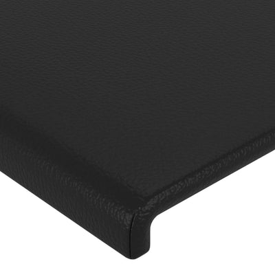 LED Headboard Black 160x5x118/128 cm Faux Leather Payday Deals