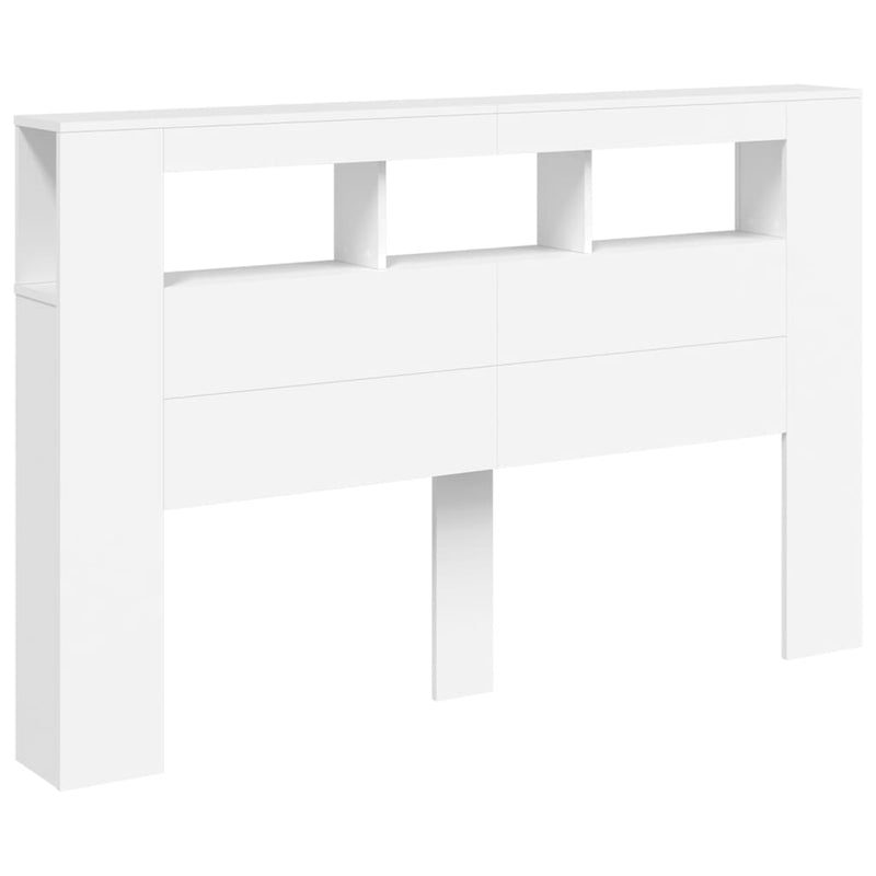 LED Headboard White 160 cm Engineered Wood Payday Deals
