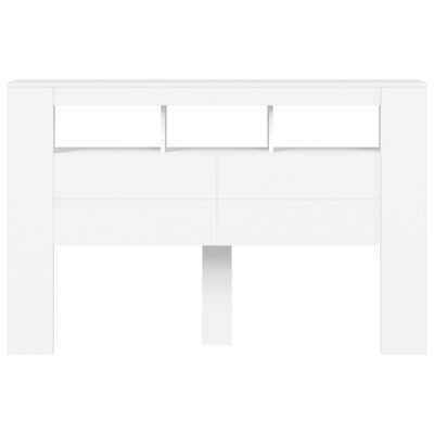 LED Headboard White 160 cm Engineered Wood Payday Deals