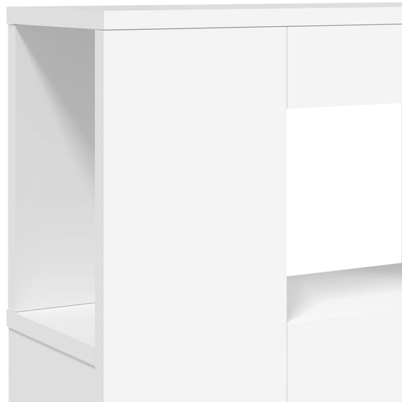 LED Headboard White 160 cm Engineered Wood Payday Deals