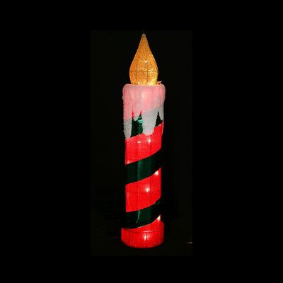 LED Tinsel Candle 77cm Twinkle, available in 2 Colors - Red & Green Payday Deals