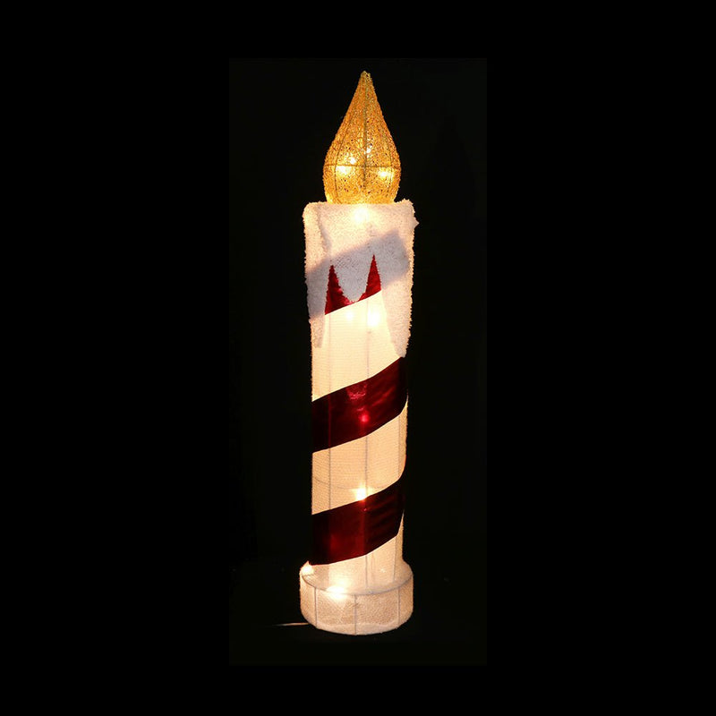 LED Tinsel Candle 77cm Twinkle, available in 2 Colors - Red & Green Payday Deals