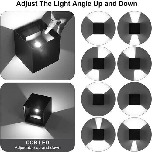 LED Wall Light Cube 12W Waterproof Outdoor Indoor Lighting Fixtures Cool Payday Deals