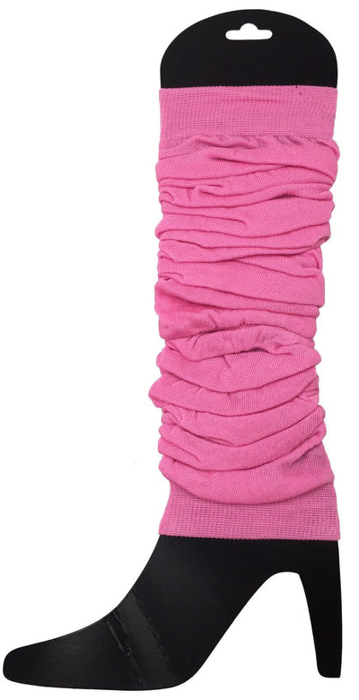 LEG WARMERS Knitted Womens Neon Party Knit Ankle Fluro Dance Costume 80s Pair - Light Pink Payday Deals