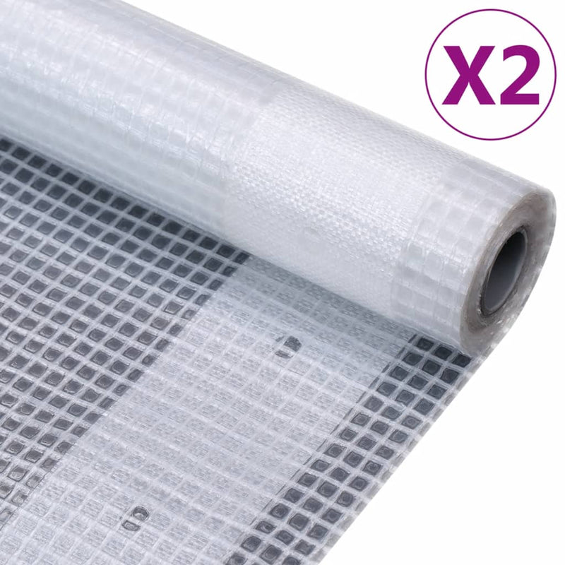 Leno Tarpaulins 2 pcs 260 g/m² 4x6 m White Payday Deals