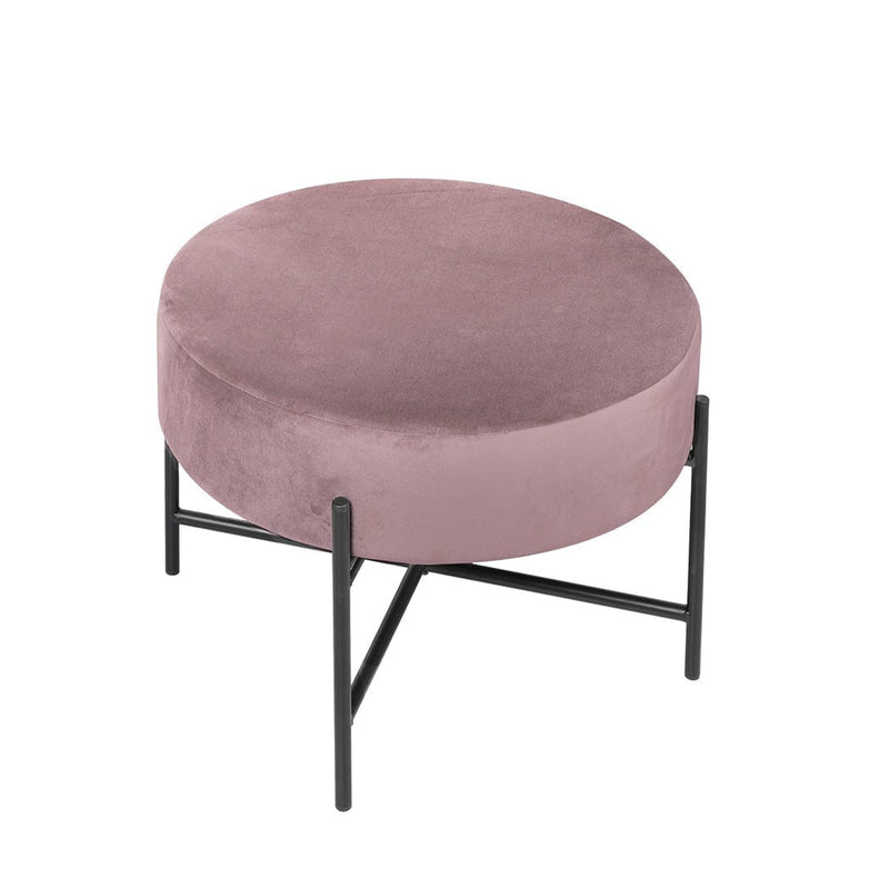 Levede Foot Stool Ottoman Footstool Velvet Accent Chair Round Dressing Vanity Payday Deals