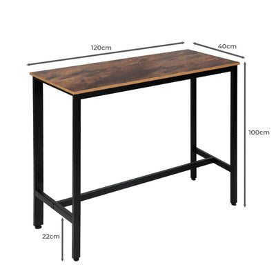 Levede High Bar Table Nordic Industrial Stylish Modern Pub Wood 120CMX40CM Payday Deals