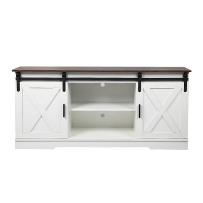 Levede TV Cabinet Entertainment Unit Stand Wooden Table Sliding Barn Door Payday Deals
