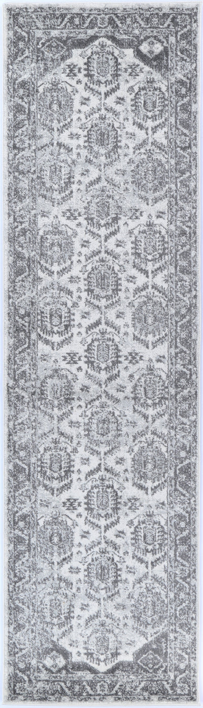 Ligures White Grey Traditional Rug 240X330cm Payday Deals