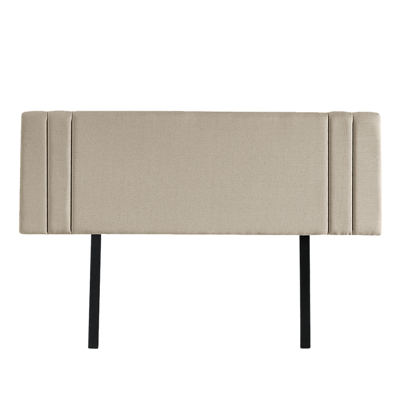Linen Fabric Queen Bed Deluxe Headboard Bedhead - Beige Payday Deals