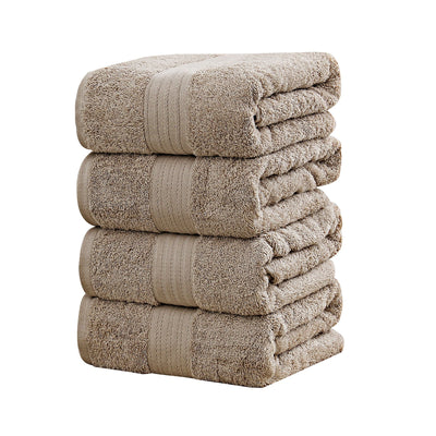 Linenland 4 Piece Cotton Bath Towels Set - Sandstone Payday Deals