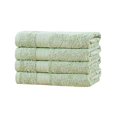 Linenland Bath Towel 4 Piece Cotton Hand Towels Set - Sage Green Payday Deals