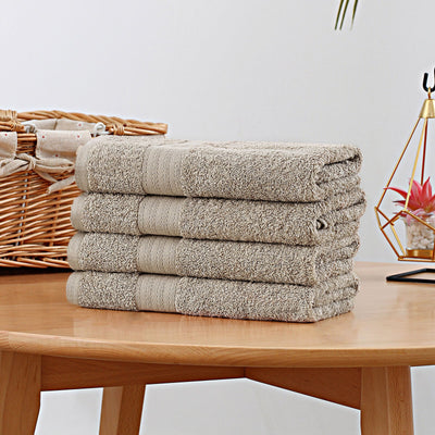 Linenland Bath Towel 4 Piece Cotton Hand Towels Set - Sandstone Payday Deals