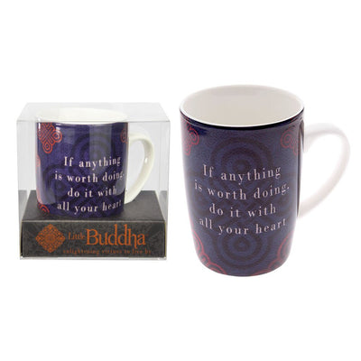 Little Buddha Mug Worth Doing Quote Novelty Gift