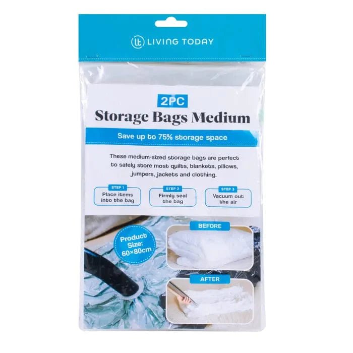 Living Today 2 Pack Vacuum Compression Storage Bags Medium Payday Deals