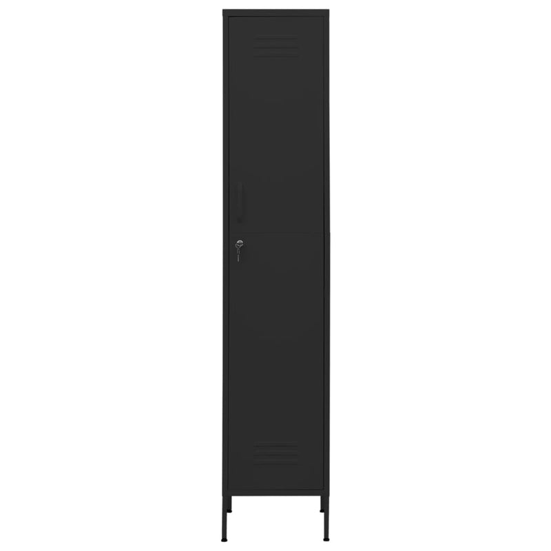 Locker Cabinet Black 35x46x180 cm Steel Payday Deals