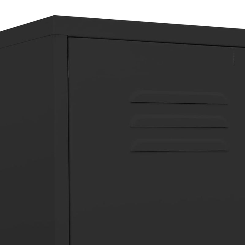 Locker Cabinet Black 35x46x180 cm Steel Payday Deals