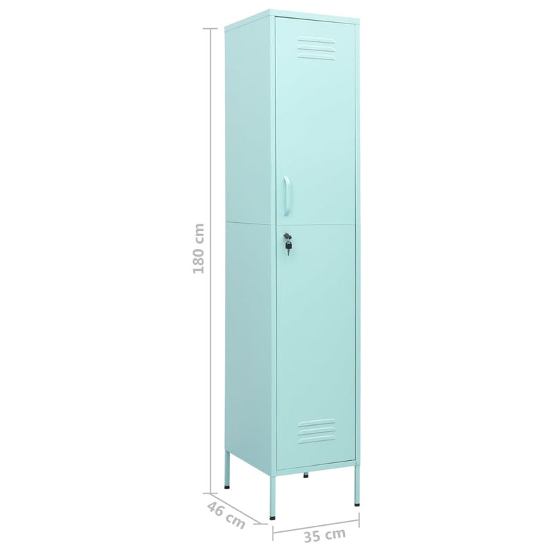 Locker Cabinet Mint 35x46x180 cm Steel Payday Deals