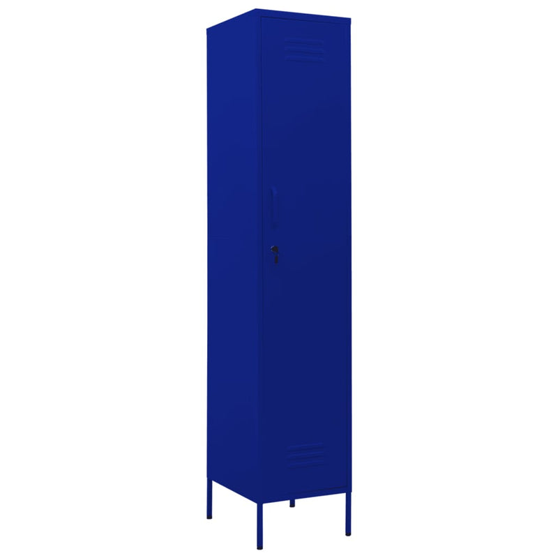 Locker Cabinet Navy Blue 35x46x180 cm Steel Payday Deals