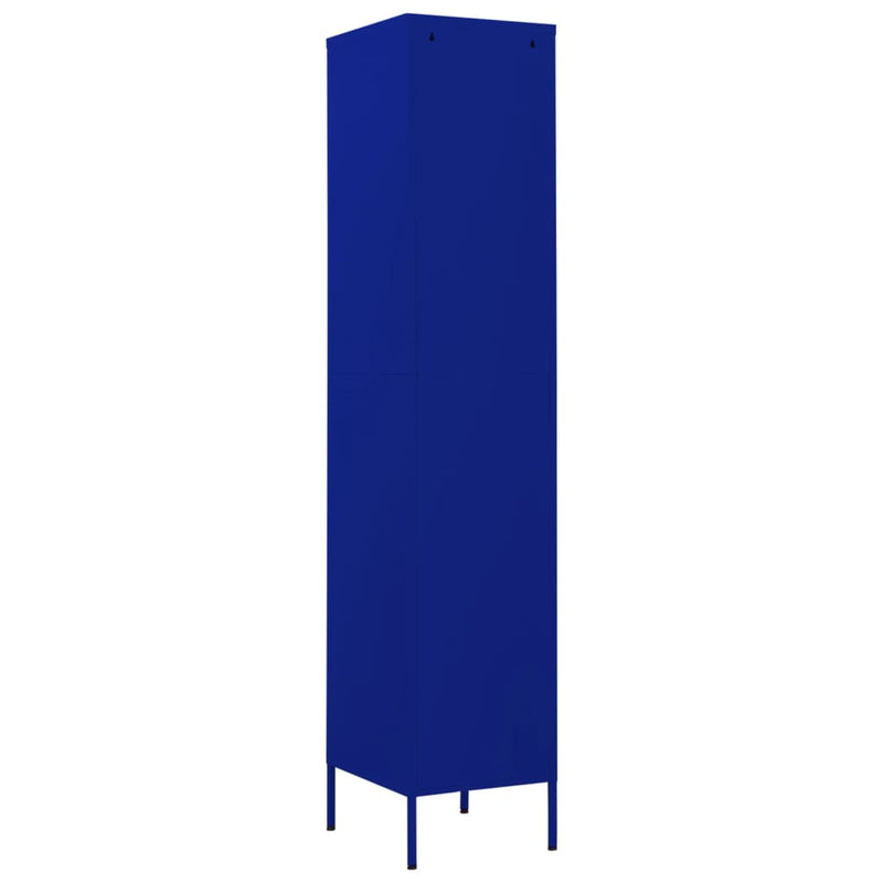Locker Cabinet Navy Blue 35x46x180 cm Steel Payday Deals