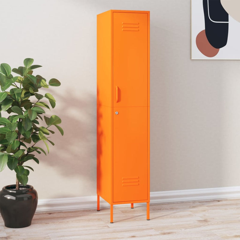Locker Cabinet Orange 35x46x180 cm Steel Payday Deals