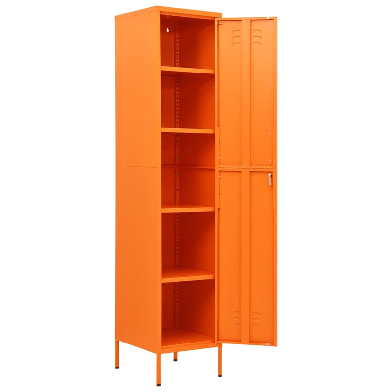 Locker Cabinet Orange 35x46x180 cm Steel Payday Deals