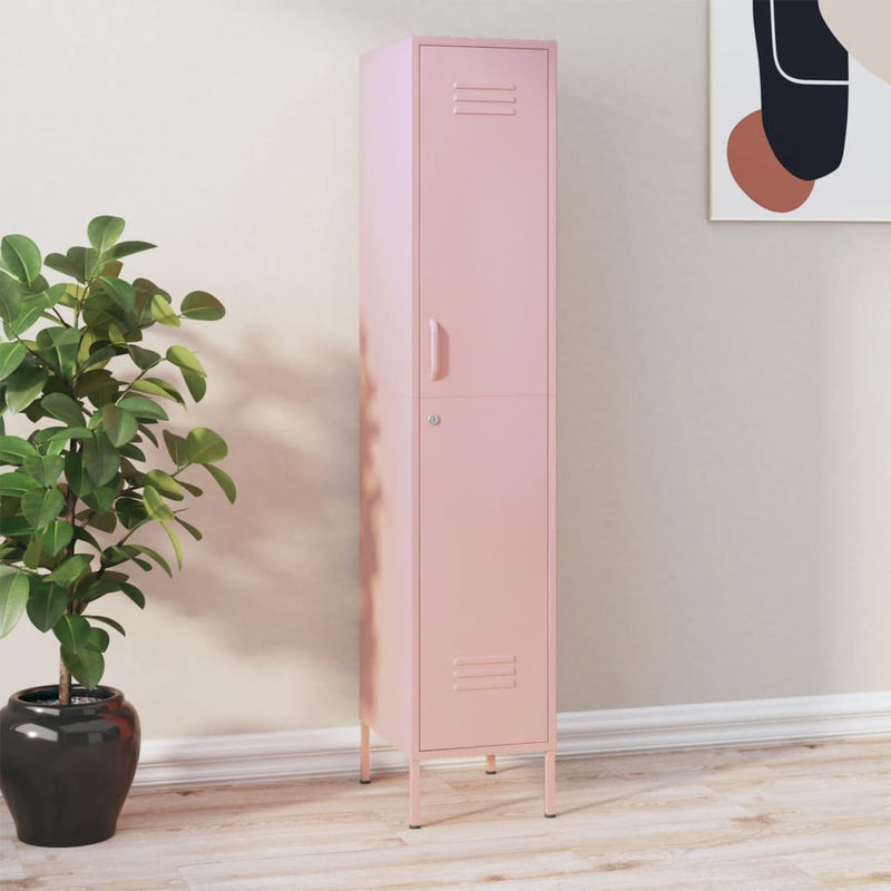 Locker Cabinet Pink 35x46x180 cm Steel Payday Deals