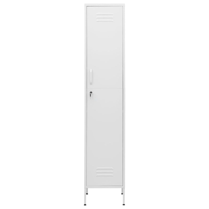 Locker Cabinet White 35x46x180 cm Steel Payday Deals