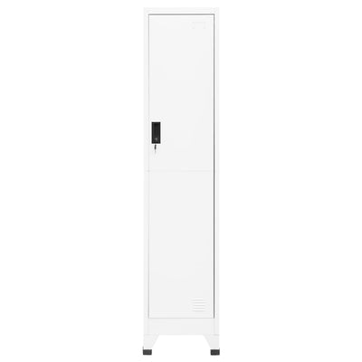 Locker Cabinet White 38x45x180 cm Steel Payday Deals