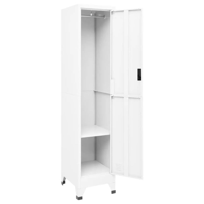 Locker Cabinet White 38x45x180 cm Steel Payday Deals