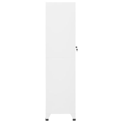 Locker Cabinet White 38x45x180 cm Steel Payday Deals