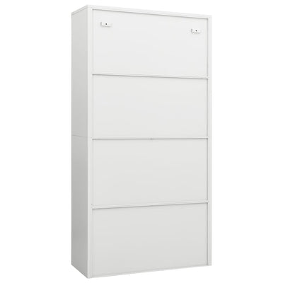 Locker Cabinet White 90x40x180 cm Steel Payday Deals