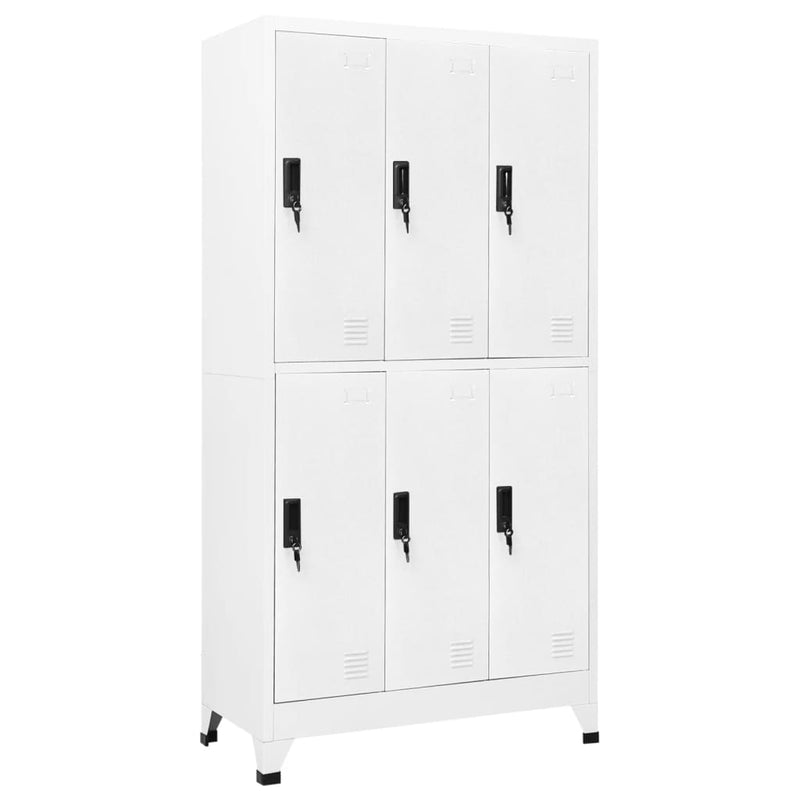 Locker Cabinet White 90x45x180 cm Steel Payday Deals