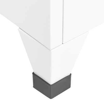 Locker Cabinet White 90x45x180 cm Steel Payday Deals