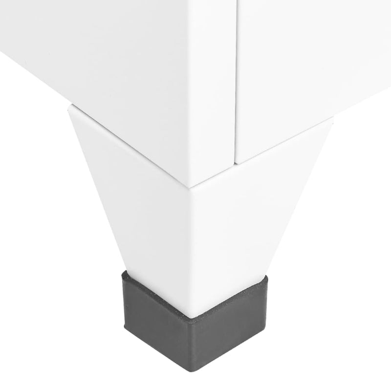 Locker Cabinet White 90x45x180 cm Steel Payday Deals