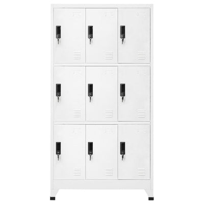 Locker Cabinet White 90x45x180 cm Steel Payday Deals