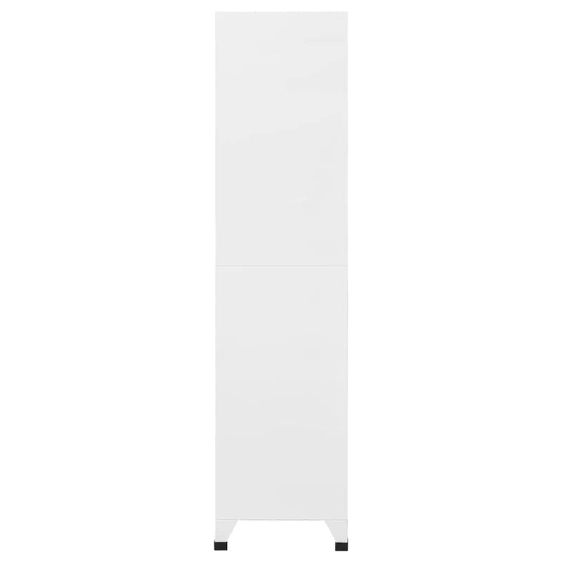 Locker Cabinet White 90x45x180 cm Steel Payday Deals