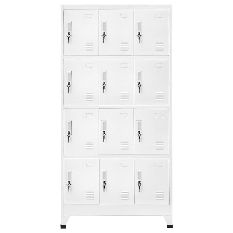 Locker Cabinet with 12 Compartments 90x45x180 cm Payday Deals