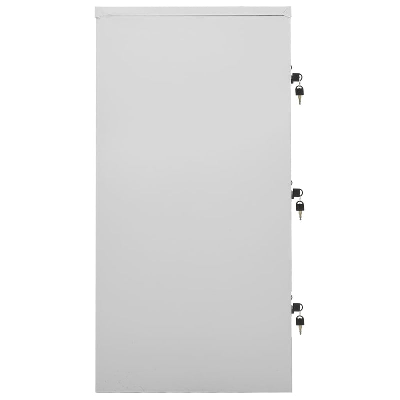 Locker Cabinets 2 pcs Light Grey and Blue 90x45x92.5 cm Steel Payday Deals