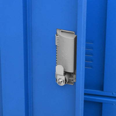 Locker Cabinets 2 pcs Light Grey and Blue 90x45x92.5 cm Steel Payday Deals