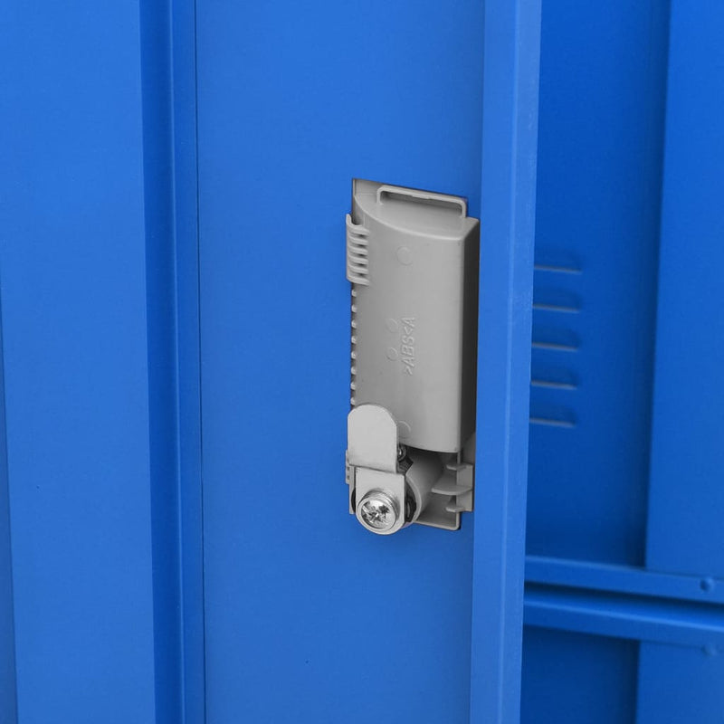 Locker Cabinets 2 pcs Light Grey and Blue 90x45x92.5 cm Steel Payday Deals