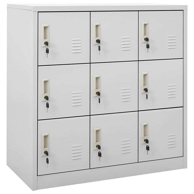 Locker Cabinets 5 pcs Light Grey 90x45x92.5 cm Steel Payday Deals